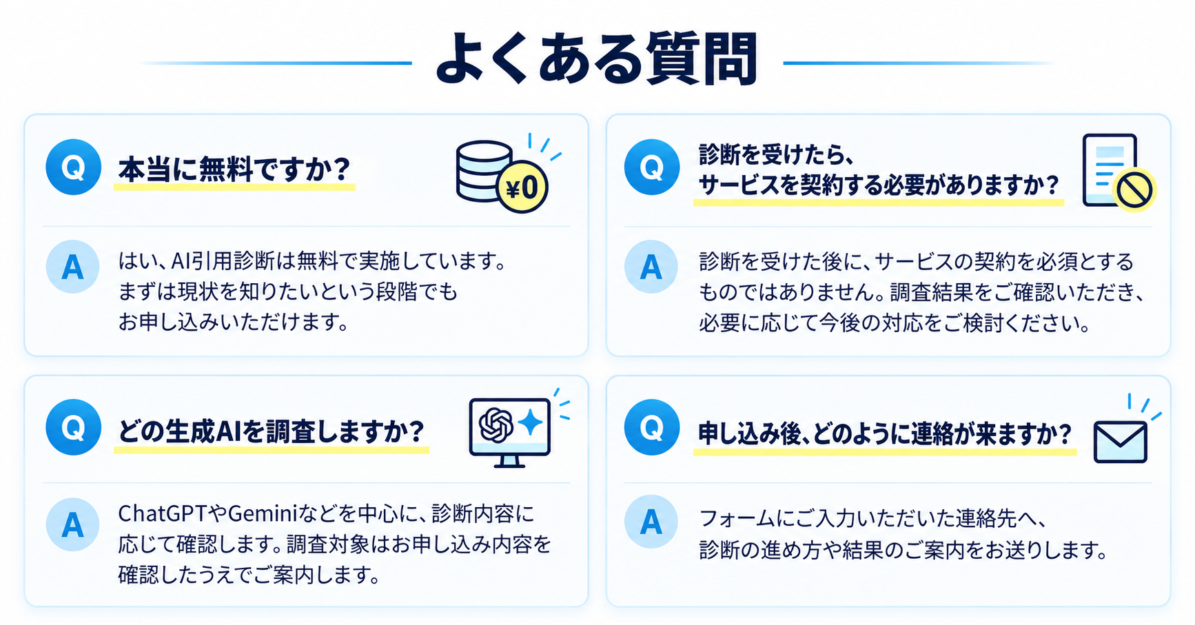 AI引用診断 よくある質問 AI引用診断 よくある質問